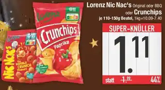 E-Center Lorenz Nic Nac's Original oder BBQ oder Crunchips Angebot