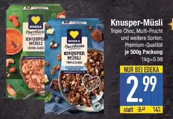 E-Center EDEKA Herzstücke Knusper Müsli Angebot
