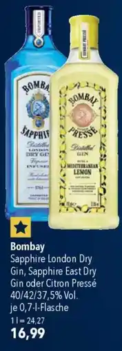 CITTI Markt Bombay Sapphire London Dry Gin, Sapphire East Dry Gin oder Citron Pressé Angebot