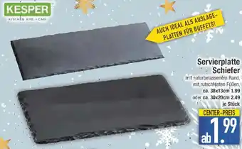 E-Center KESPER Servierplatte Schiefer Angebot