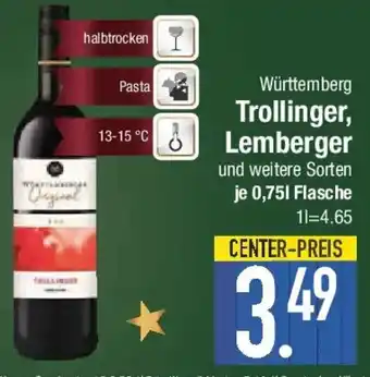 E-Center Württemberg Trollinger, Lemberger Angebot