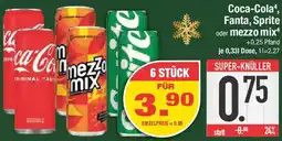 E-Center Coca-Cola, Fanta, Sprite oder mezzo mix Angebot