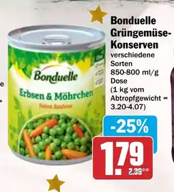 HIT Bonduelle Grüngemüse Konserven Angebot