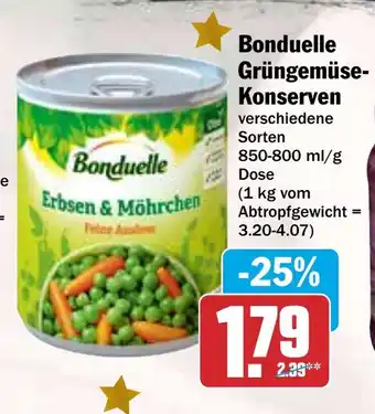 HIT Bonduelle Grüngemüse Konserven Angebot