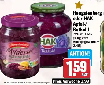 HIT Hengstenberg oder HAK Apfel/ Rotkohl Angebot