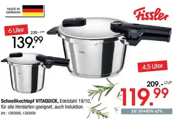 Zurbrüggen Fissler Schnellkochtopf VITAQUICK Angebot