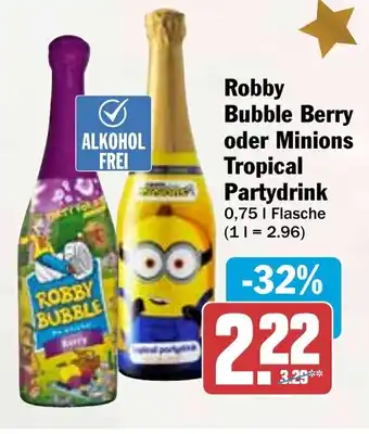 HIT Robby Bubble Berry oder Minions Tropical Partydrink Angebot