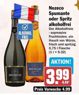 HIT Nozeco Spumante oder Spritz alkoholfrei Angebot