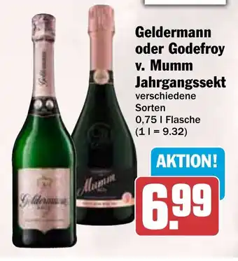 HIT Geldermann oder Godefroy v. Mumm Jahrgangssekt Angebot