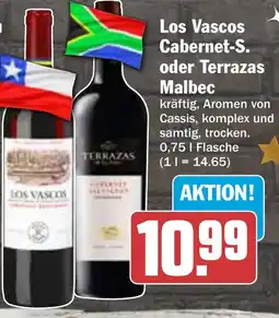 HIT Los Vascos Cabernet-S. oder Terrazas Malbec Angebot