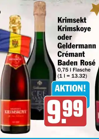 HIT Krimsekt Krimskoye oder Geldermann Crémant Baden Rosé Angebot