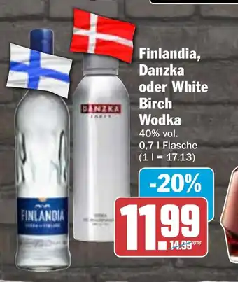 HIT Finlandia, Danzka oder White Birch Wodka Angebot
