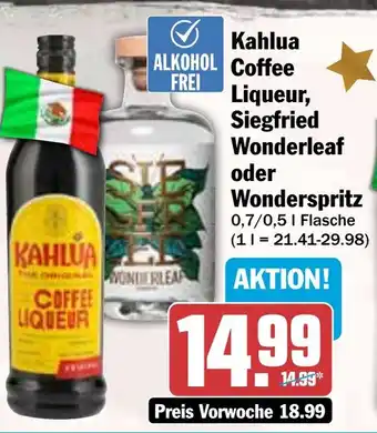 HIT Kahlua Coffee Liqueur, Siegfried Wonderleaf oder Wonderspritz Angebot