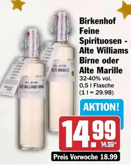 HIT Birkenhof Feine Spirituosen - Alte Williams Birne oder Alte Marille Angebot
