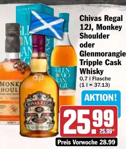 HIT Chivas Regal 12J, Monkey Shoulder oder Glenmorangie Tripple Cask Whisky Angebot
