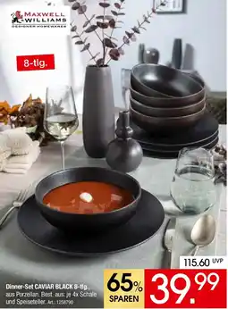 Zurbrüggen MAXWELL WILLIAMS Dinner-Set CAVIAR BLACK 8-tlg. Angebot