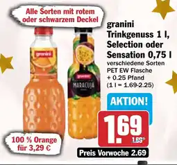 HIT granini Trinkgenuss , Selection oder Sensation Angebot