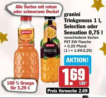 HIT granini Trinkgenuss , Selection oder Sensation Angebot