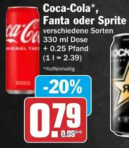HIT Coca-Cola, Fanta oder Sprite Angebot