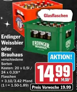 HIT Erdinger Weissbier oder Brauhaus Angebot