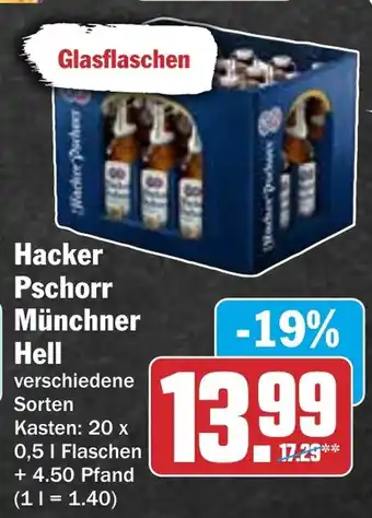 HIT Hacker Pschorr Münchner Hell Angebot