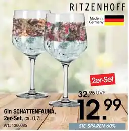 Zurbrüggen RITZENHOFF Gin SCHATTENFAUNA, 2er-Set Angebot
