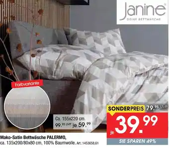 Zurbrüggen Janine Mako Satin Bettwäsche PALERMO Angebot