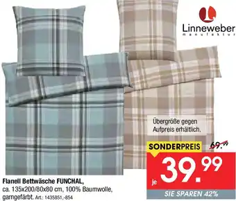 Zurbrüggen Linneweber Flanell Bettwäsche FUNCHAL Angebot