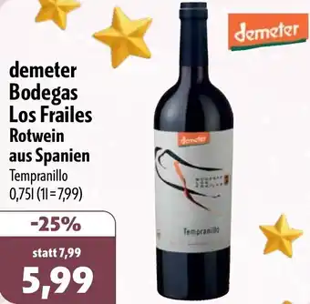 Aktiv Irma demeter Bodegas Los Frailes Rotwein aus Spanien Angebot