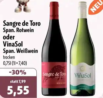 Aktiv Irma Sangre de Toro Span. Rotwein oder VinaSol Span. Weißwein Angebot