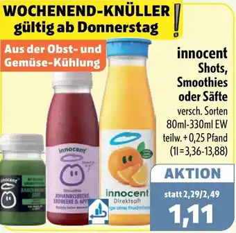 Aktiv Irma innocent Shots, Smoothies oder Säfte Angebot