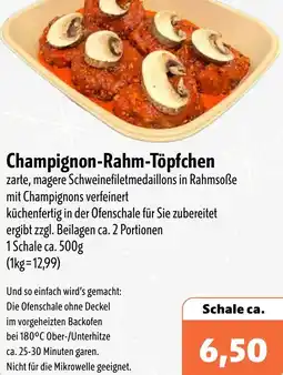 Aktiv Irma Champignon Rahm-Töpfchen Angebot