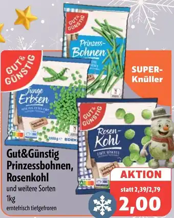 Aktiv Irma Gut&Günstig Prinzessbohnen, Rosenkohl Angebot