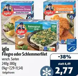 Aktiv Irma iglo Filegro oder Schlemmerfilet Angebot