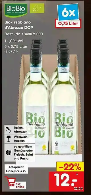 Netto Marken-Discount Bio-trebbiano D'abruzzo Dop Angebot