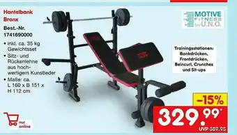 Netto Marken-Discount Hantelbank Bronx Motive Fitness Angebot