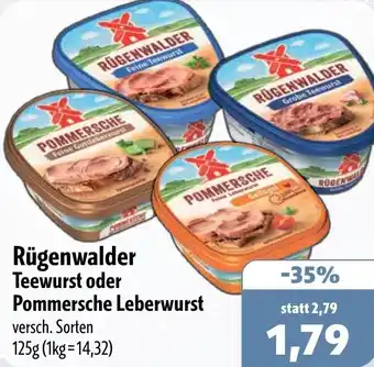 Aktiv Irma Rügenwalder Teewurst oder Pommersche Leberwurst Angebot