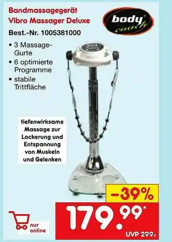 Netto Marken-Discount Bandmassagegerät Vibro Massager Deluxe Angebot