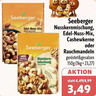 Aktiv Irma Seeberger Nusskernmischung, Edel-Nuss-Mix, Cashewkerne oder Rauchmandeln Angebot