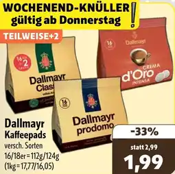 Aktiv Irma Dallmayr Kaffeepads Angebot