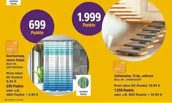 Netto Marken-Discount Duschvorhang Dekor Stufenmatten 15-tlg Anthrazit Angebot