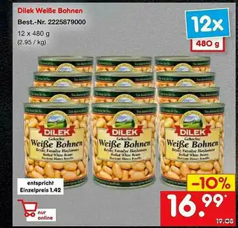 Netto Marken-Discount Dilek Weiße Bohnen Angebot