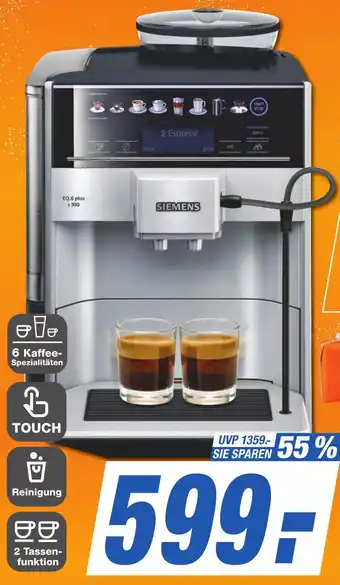 K+B Expert SIEMENS Kaffeevollautomat EQ6 plus s300 TE653501DE Angebot