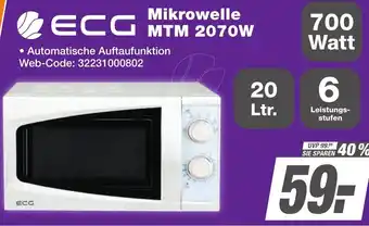 K+B Expert ECG Mikrowelle MTM 2070W Angebot