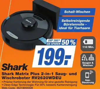K+B Expert Shark Matrix Plus 2-in-1 Saug- und Wischroboter RV2620WDEU Angebot