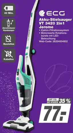 K+B Expert ECG Akku-Stielsauger VT 3420 2in1 Jerome Angebot