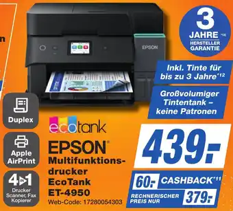 K+B Expert EPSON Multifunktionsdrucker EcoTank ET-4950 Angebot