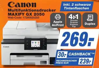 K+B Expert Canon Multifunktionsdrucker MAXIFY GX 2050 Angebot