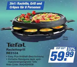 K+B Expert Tefal Raclettegrill RE3104 Angebot
