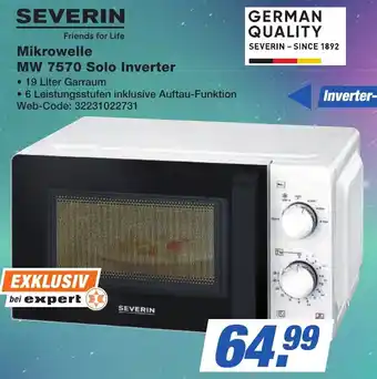 K+B Expert SEVERIN Mikrowelle MW 7570 Solo Inverter Angebot